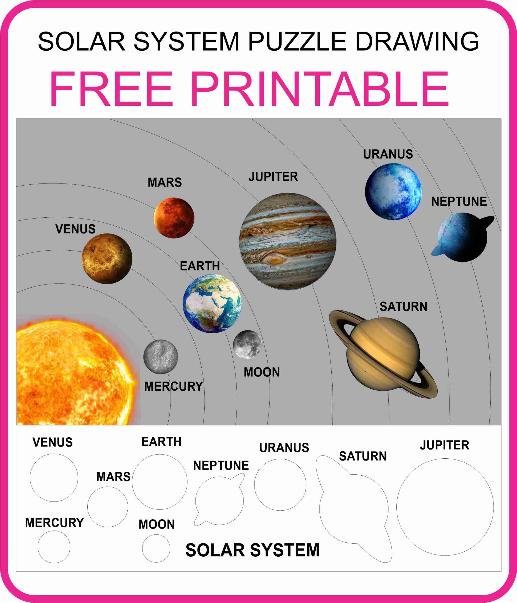 Solar System Drawing - How To Draw The Solar System Step By Step